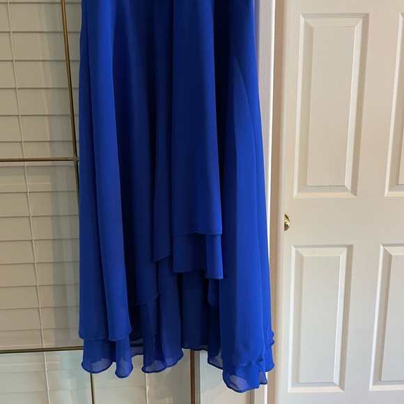 Ladies royal blue hi/low dress - Picture 2 of 4